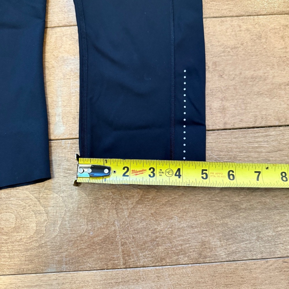 Lululemon Peloton Leggings Women Size 4 Black Reflective Crop Pockets Collab - Picture 7 of 7